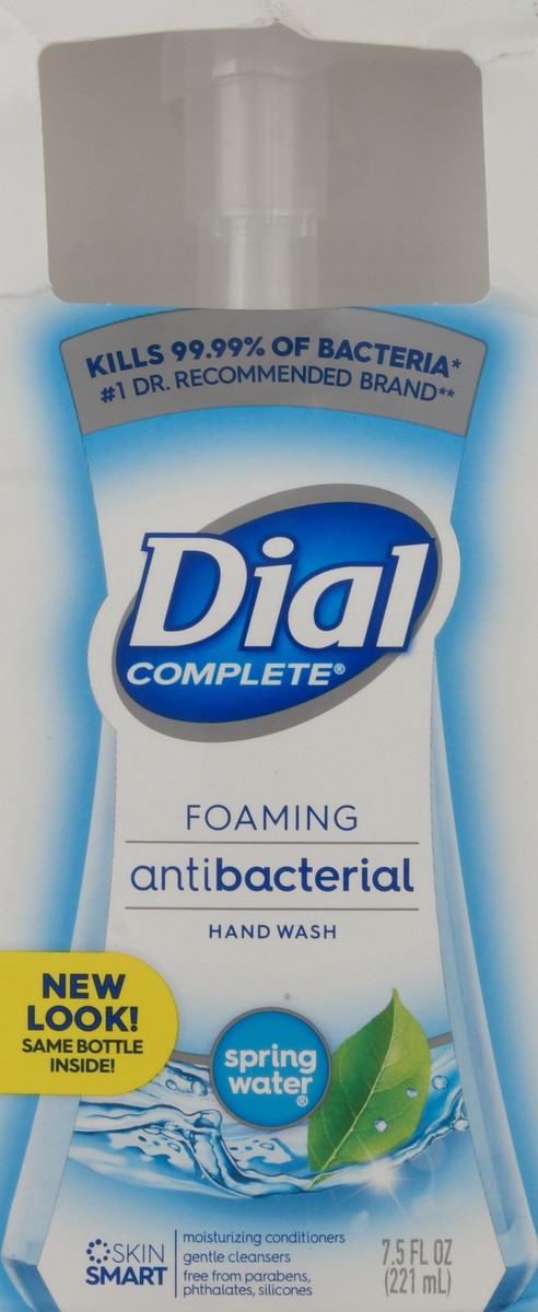 slide 6 of 9, Dial Antibacterial Foaming Hand Wash, Spring Water, 7.5 fl oz, 7.5 fl oz