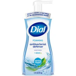 Dial Antibacterial Defense Foaming Spring Water Scent Hand Wash + Aloe 7.5 fl oz