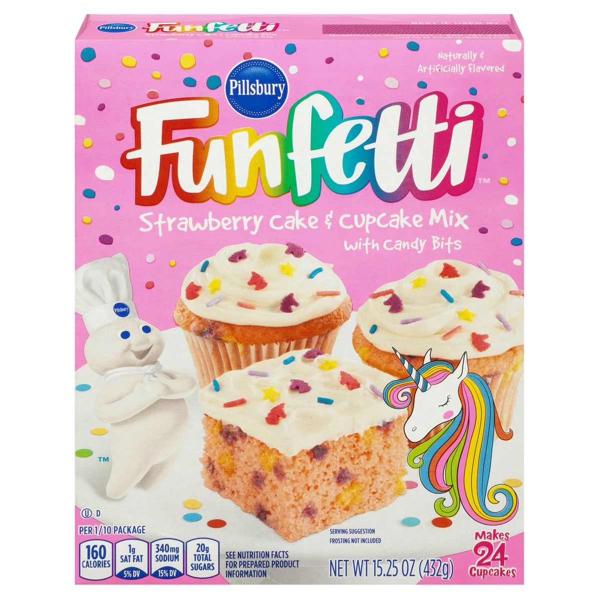 slide 1 of 1, Pillsbury Baking Funfetti Unicorn Cake Mix - 15.25oz, 15.25 oz
