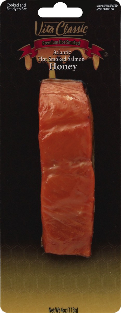 slide 1 of 12, Vita Honey Hot Smoked Atlantic Salmon, 4 oz