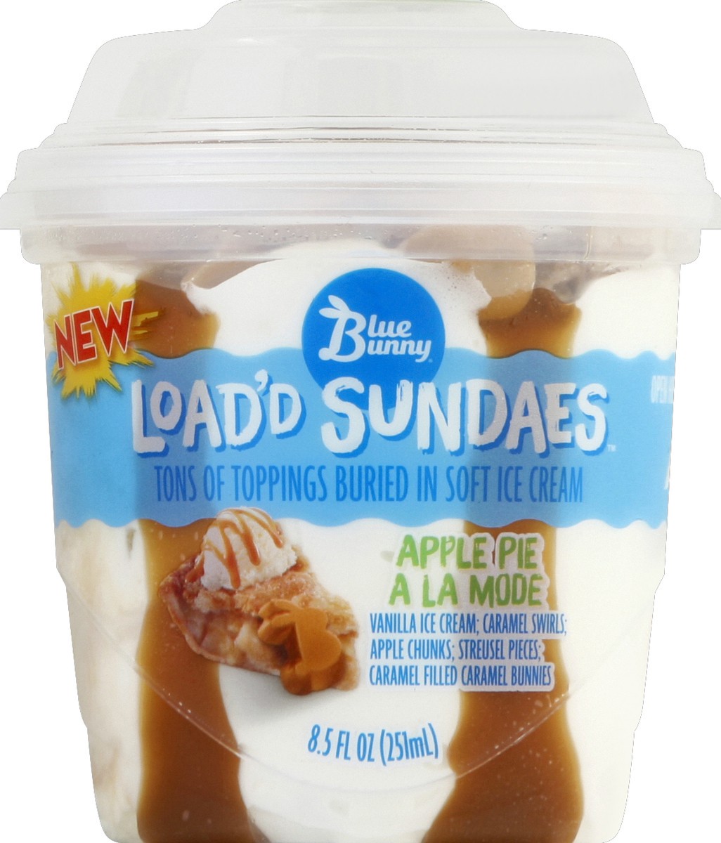 slide 3 of 6, Blue Bunny Loadd Sundae Apple Pie Cup, 8.5 fl oz