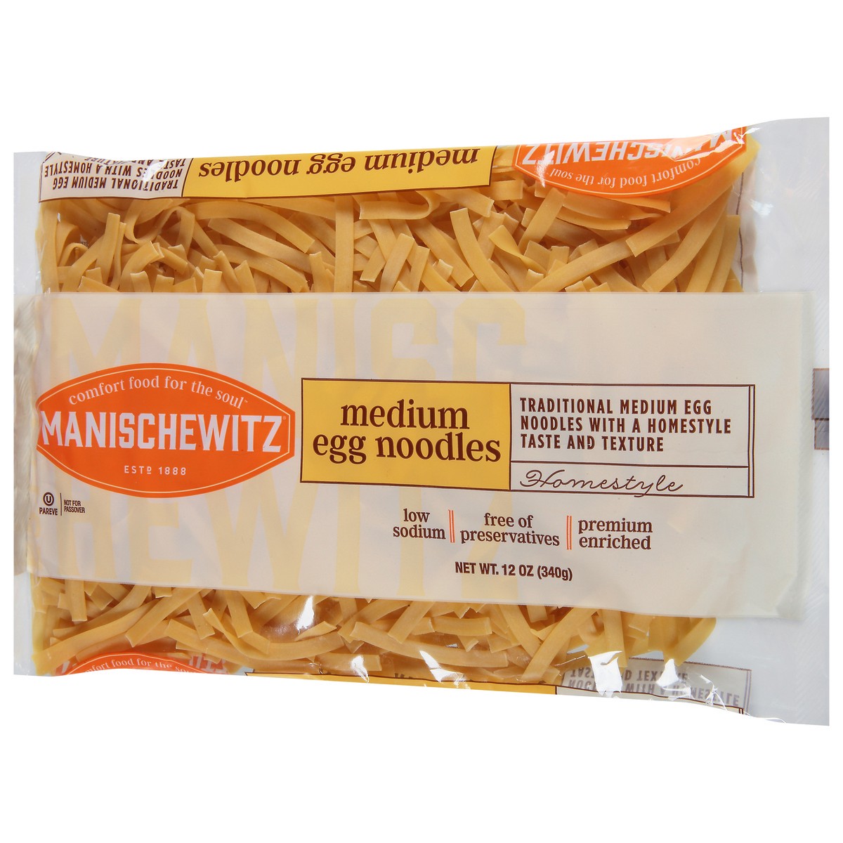 slide 5 of 9, Manischewitz Medium Egg Noodles, 12 oz