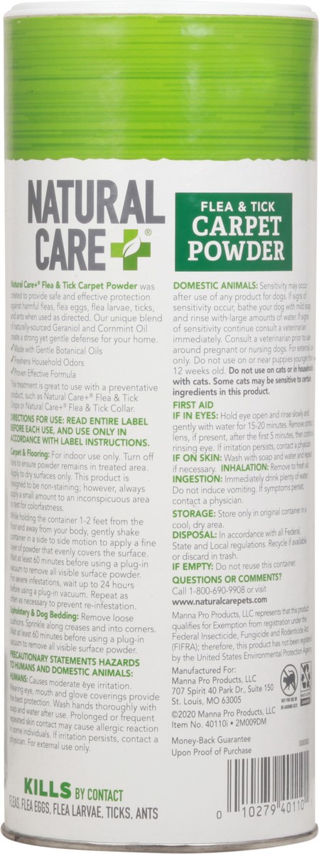 slide 9 of 9, Natural Care + Flea and Tick Carpet Powder, 8.1 oz