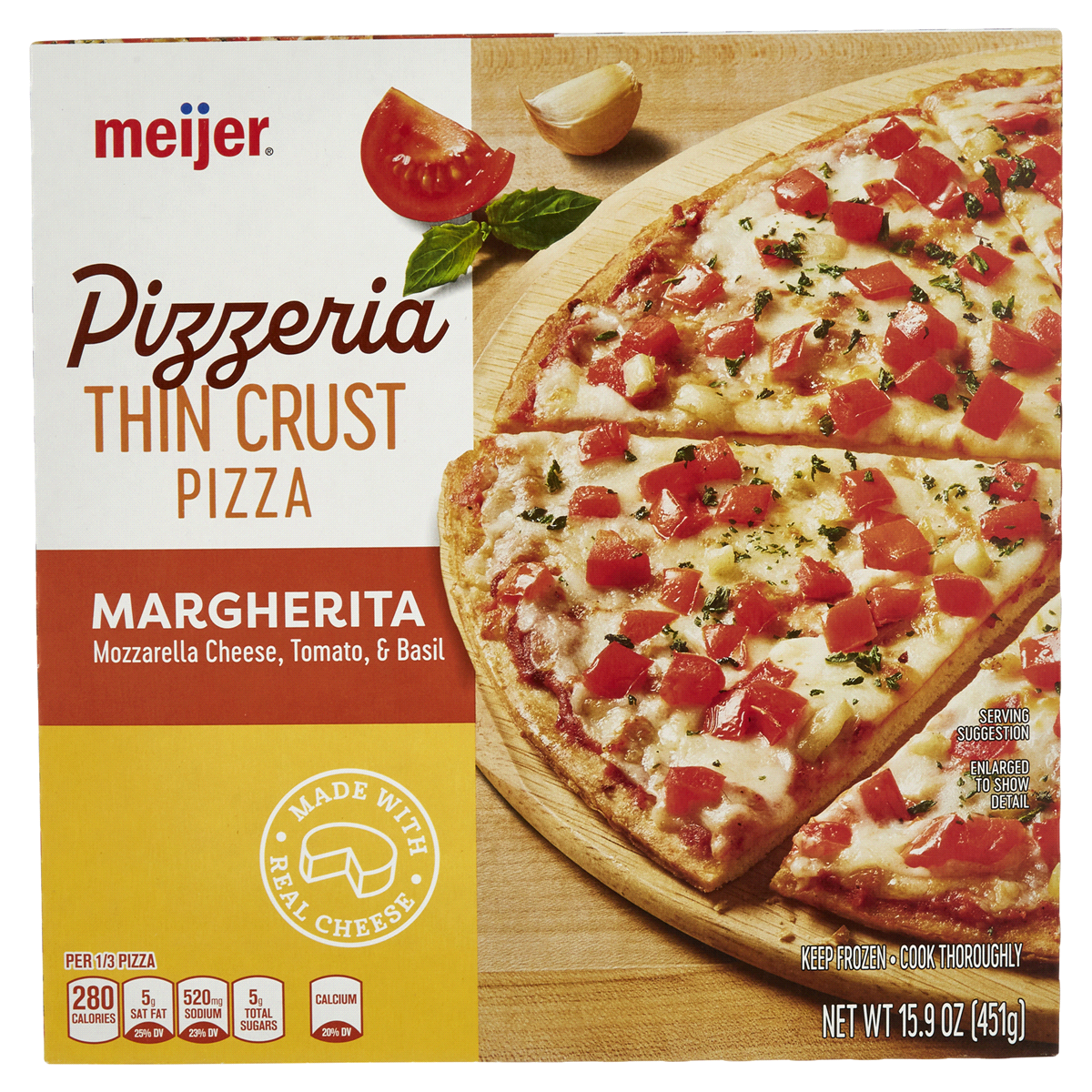 slide 1 of 1, Meijer Pizzeria Thin Crust Pizza, 15.9 oz