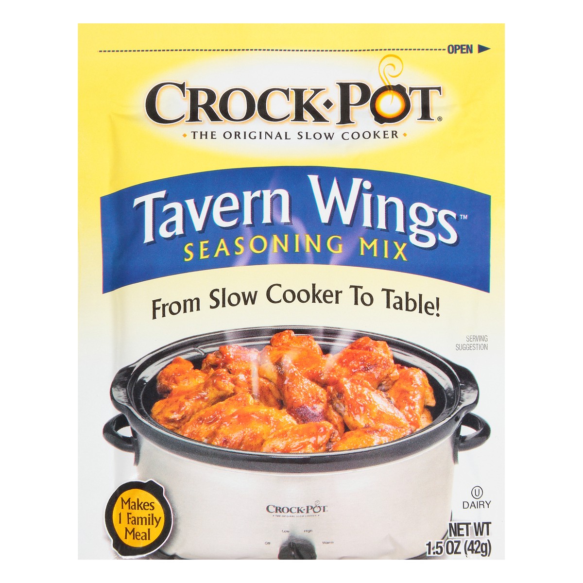 slide 6 of 12, Crock-Pot Tavern Wings Seasoning Mix 1.5 oz. Packet, 1.5 oz