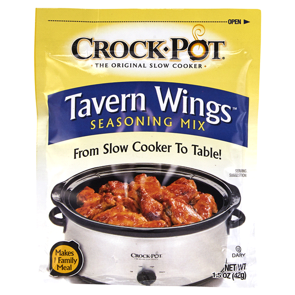 slide 1 of 1, Crock-Pot Tavern Wings Seasoning Mix, 1.5 oz