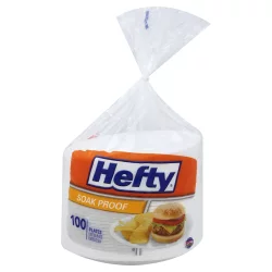 Hefty Soak Proof Plates Bonus Pack - 100 ct