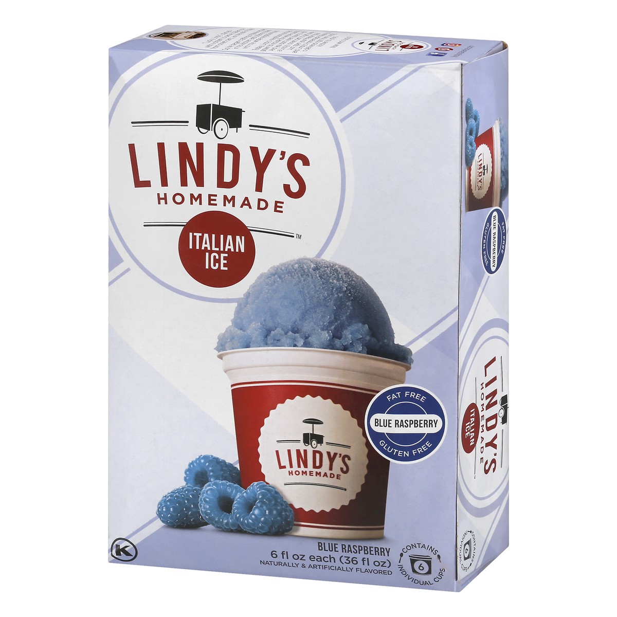 slide 3 of 13, Lindys Homemade Blue Raspberry Italian Ice 6 ea, 6 ct