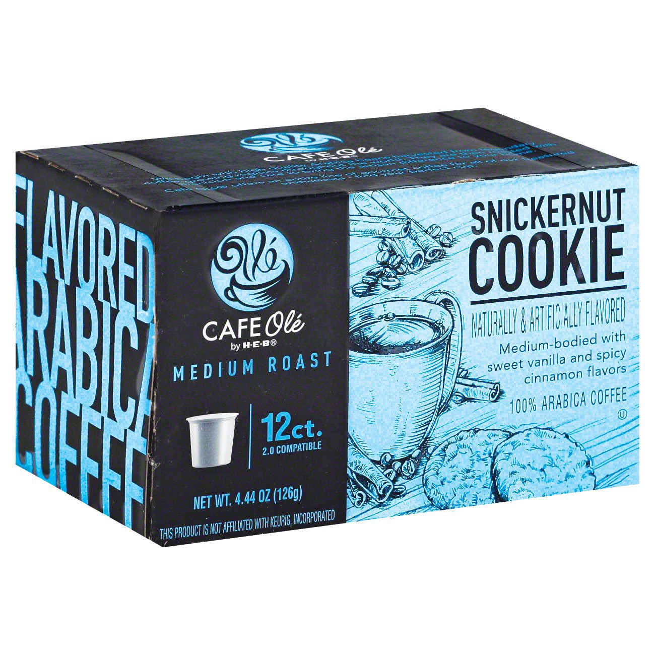 slide 1 of 1, CAFE Olé by H-B Medium Roast Snickernut Cookie Coffee Single Serve Cups - 12 ct, 12 ct
