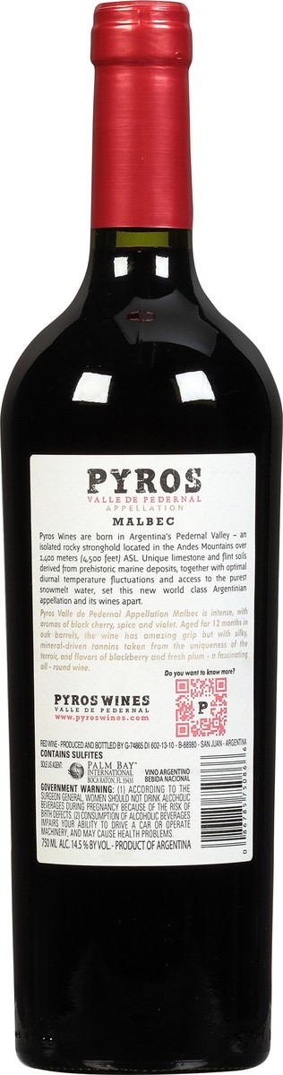 slide 8 of 12, Pyros Appelation Malbec 750 ml, 750 ml