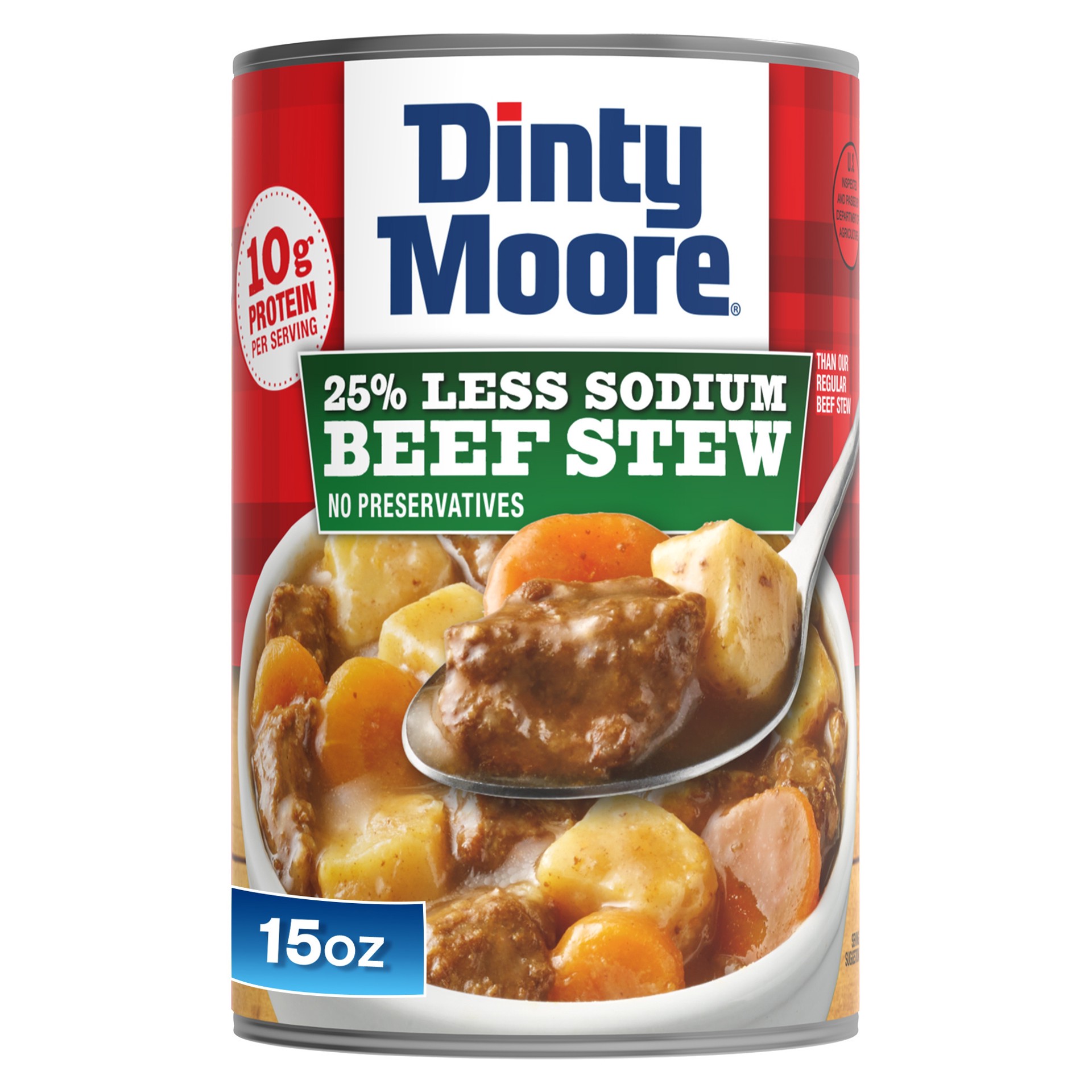 slide 1 of 1, DINTY MOORE Beef Stew 25% Less Sodium, 15 oz