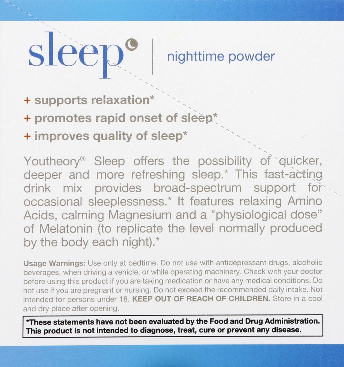 slide 6 of 6, youtheory Nighttime Powder 21 ea, 21 ct