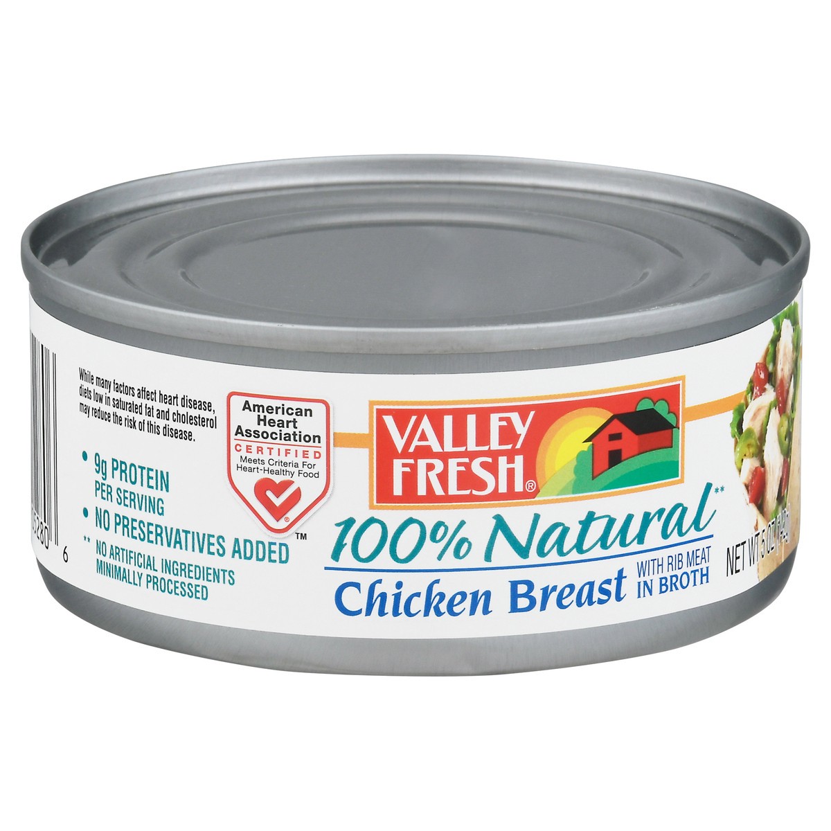 slide 2 of 9, Valley Fresh 100% Natural Chicken Breast in Broth 5 oz, 5 oz
