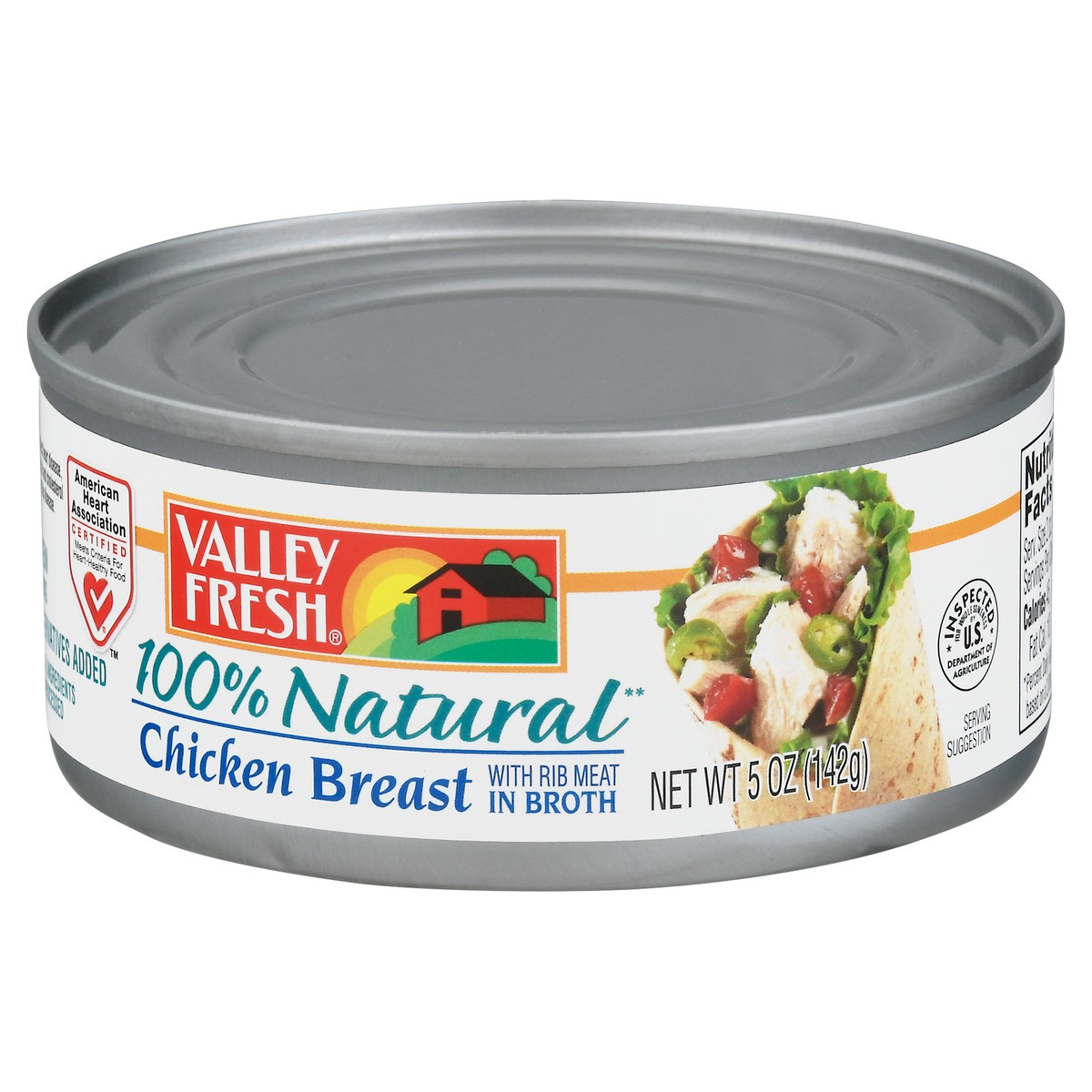 slide 3 of 9, Valley Fresh 100% Natural Chicken Breast in Broth 5 oz, 5 oz