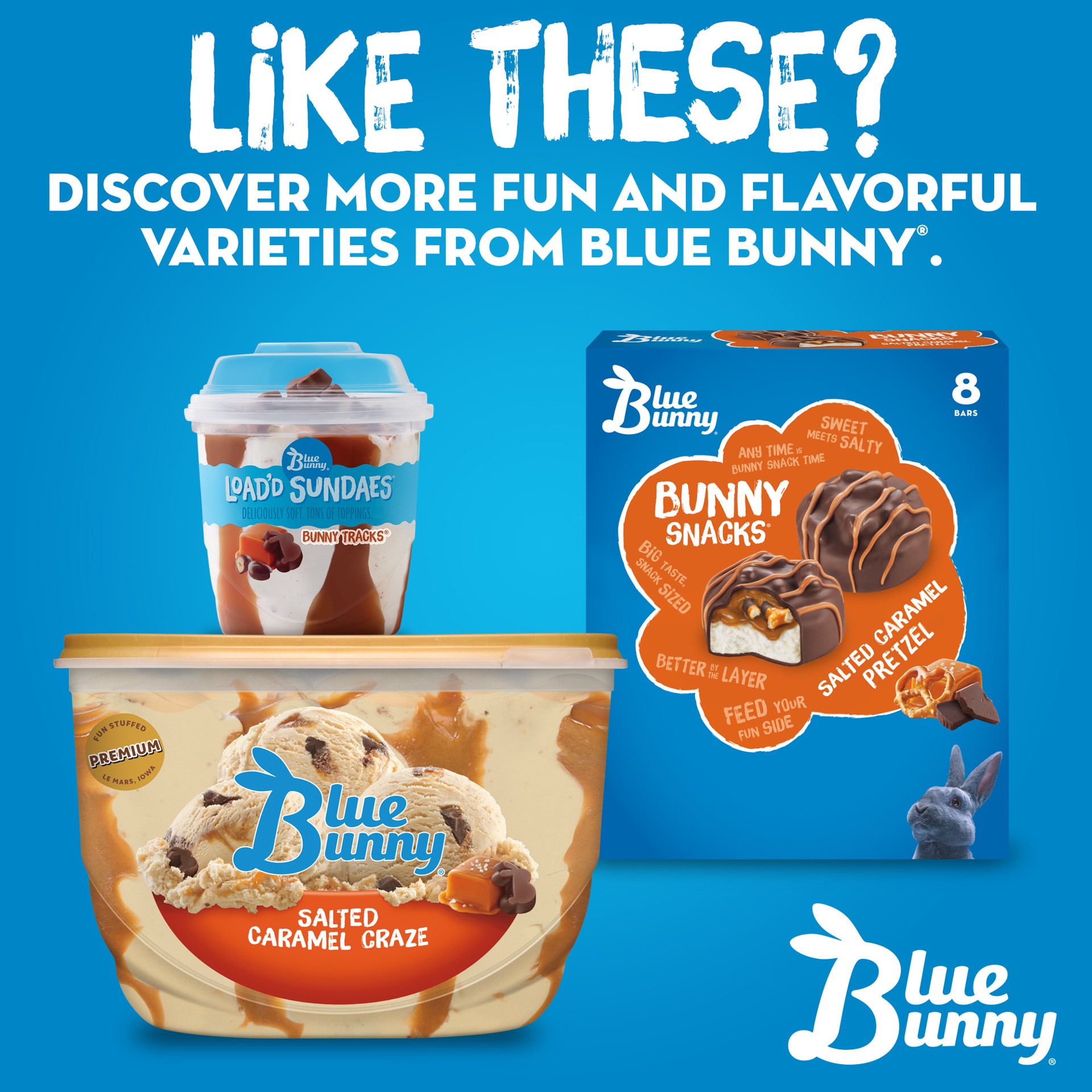 slide 3 of 4, Blue Bunny Mini Swirls Caramel Cones, Frozen Dessert, 8 Pack, 8 ct