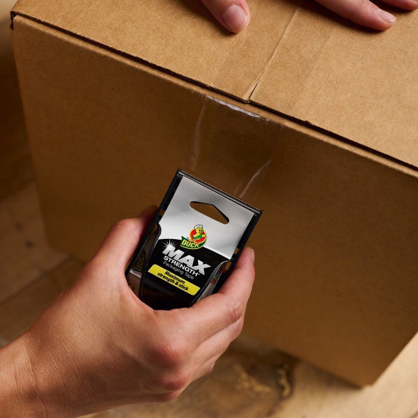 slide 3 of 8, Duck Max Strength® Packing Tape With Refillable Dispenser, 1-15/16"" x 25 Yd., Clear, 1 ct