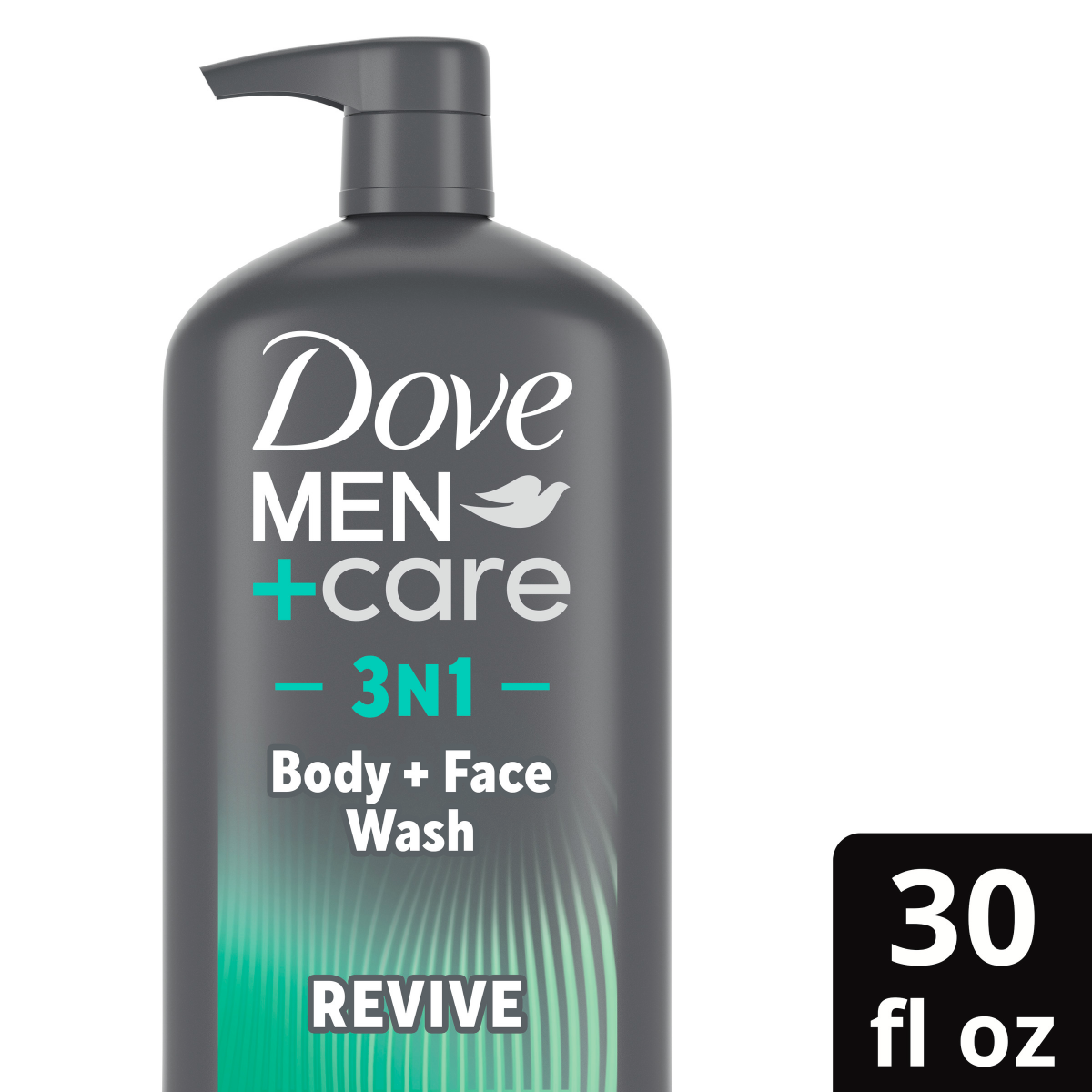 slide 1 of 21, Dove Men+Care Men Body And Face Wash, Invigorating Revive 3N1, 30 oz