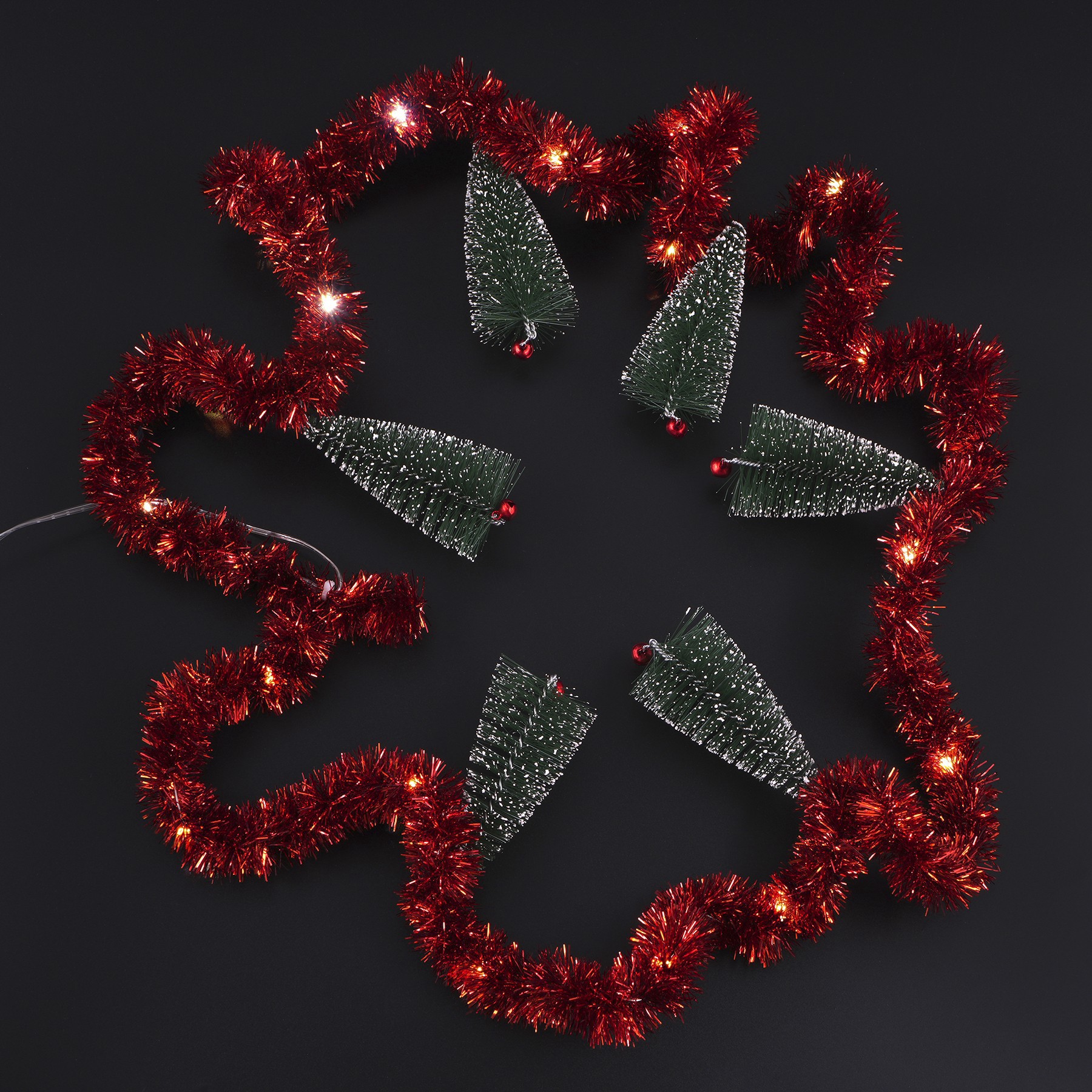 slide 2 of 2, 6ft. Green Trees & Red Tinsel Led String Lights By Ashland, 5.9 ft