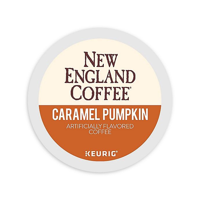 slide 1 of 3, New England Coffee Caramel Pumpkin Coffee Keurig K-Cup Pods, 18 ct