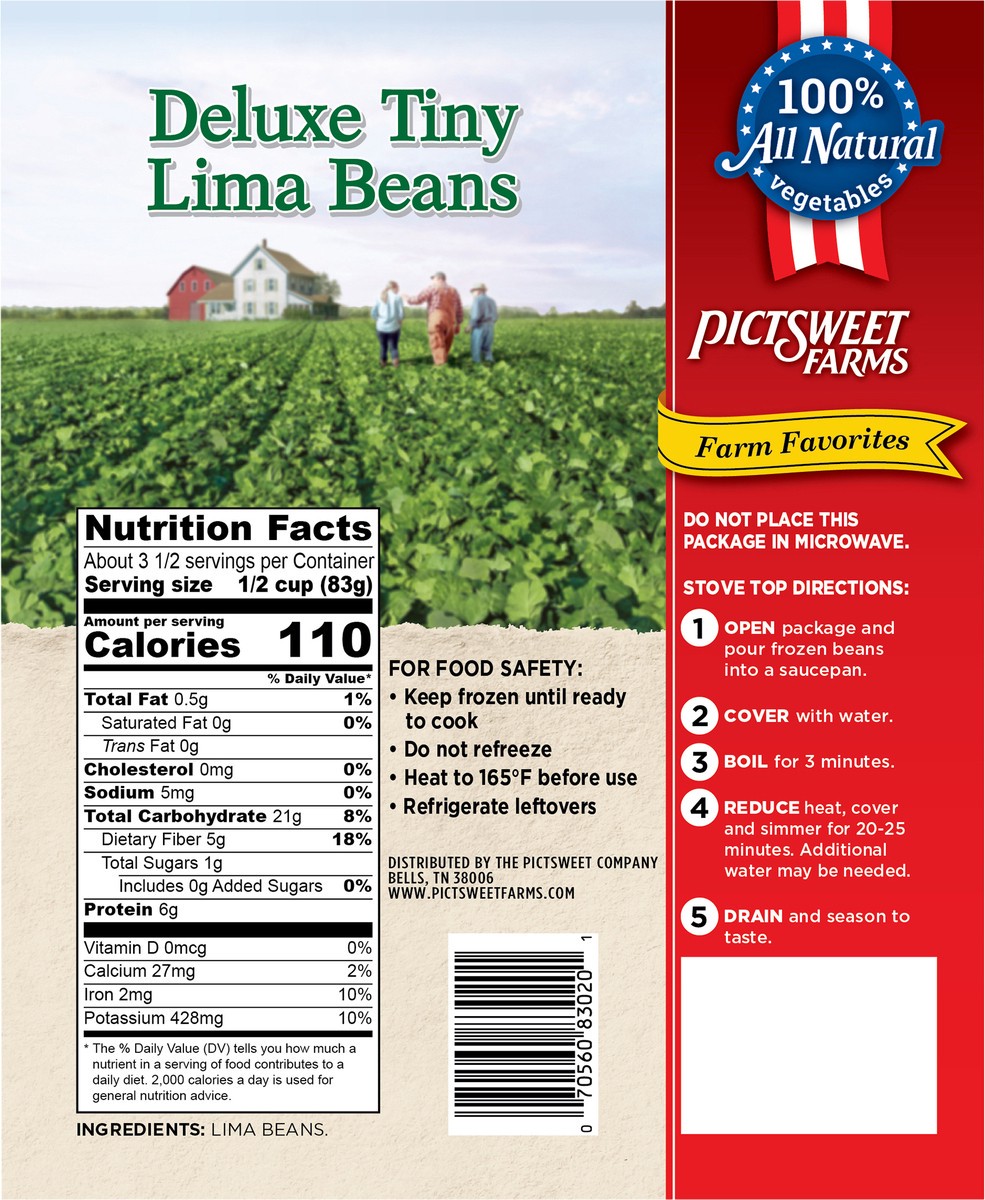 slide 3 of 3, PictSweet Lima Beans, 10 oz