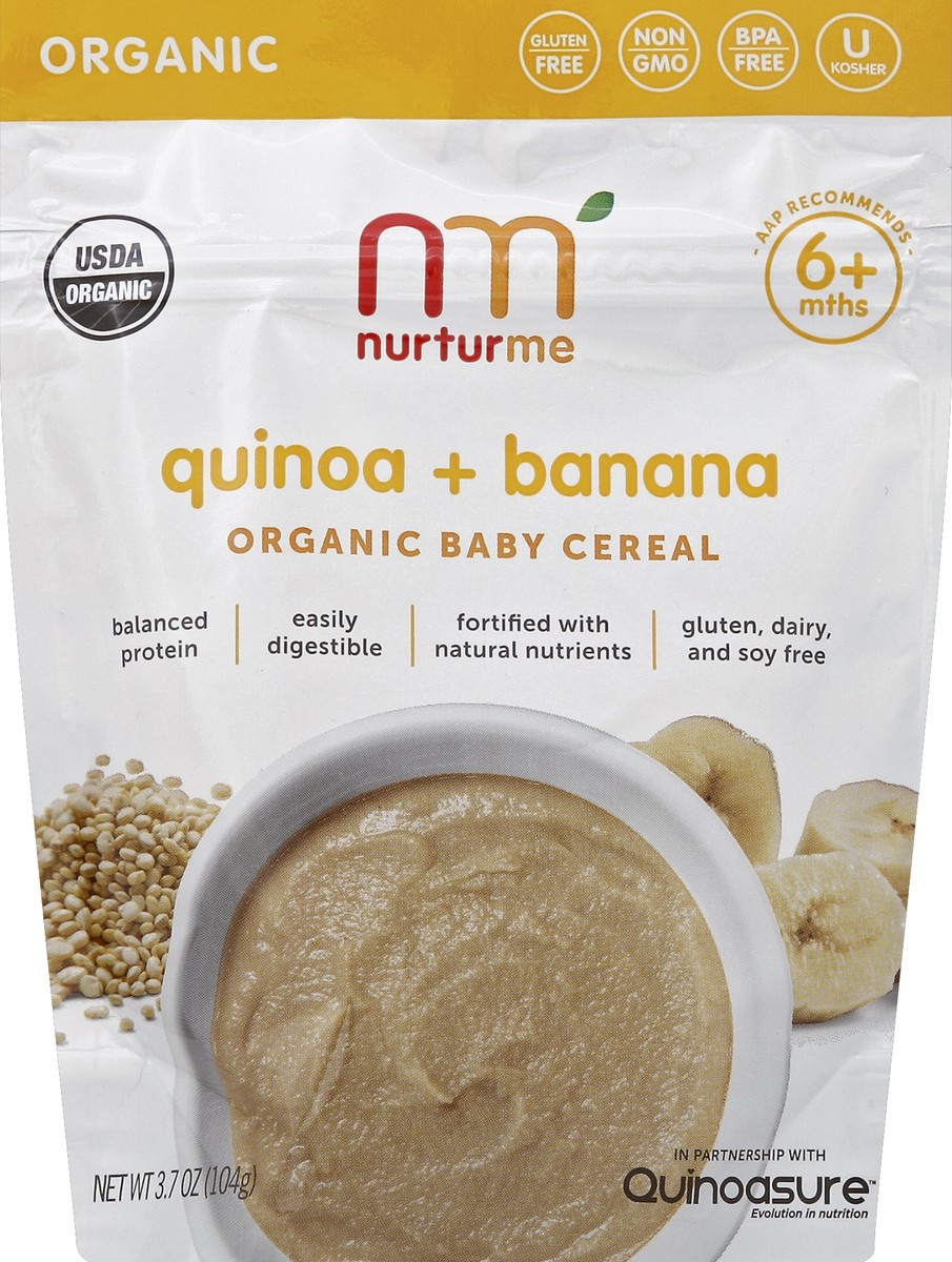 slide 2 of 3, NurturMe Organic Cereal, Quinoa + Banana, 3.7 oz