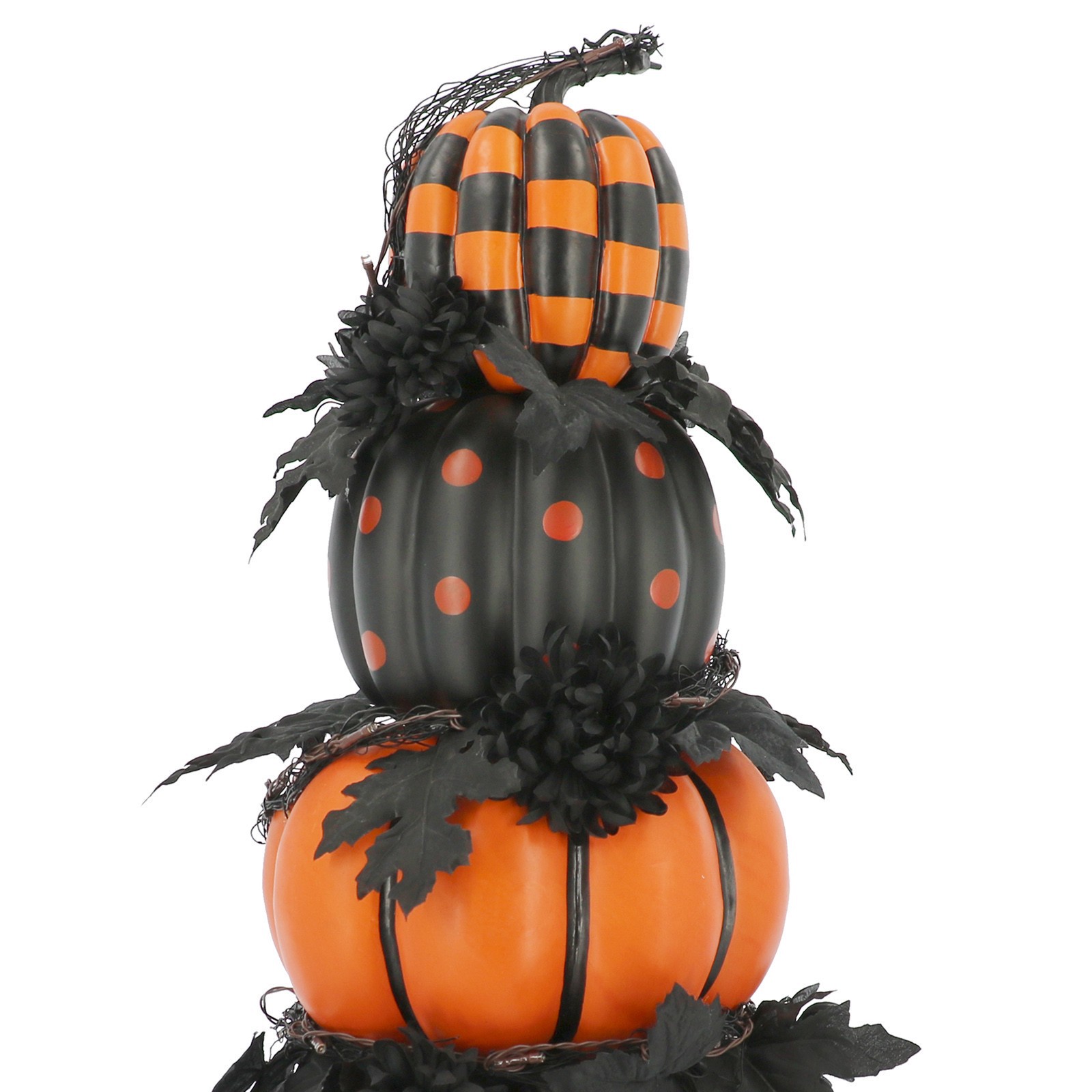slide 2 of 3, 31.5" Halloween Led Pumpkin Topiary In Urn By Ashland, 31.5 in