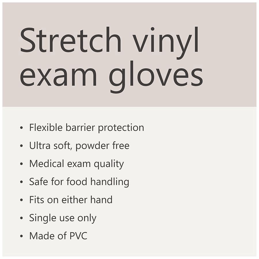 slide 4 of 5, Walgreens Large Latex Free Vinyl Exam Gloves, 50 ct
