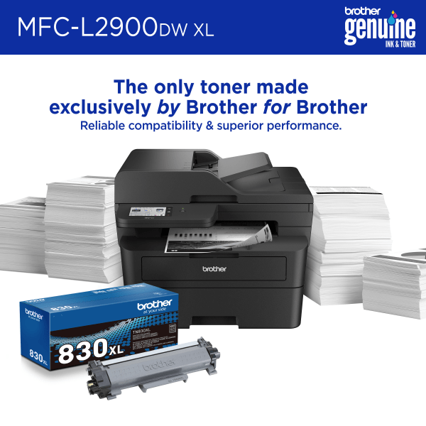 slide 5 of 10, Brother MFC-L2900DW XL Wireless Compact Monochrome Laser Printer with Duplex, Mobile Printing, 1 ct