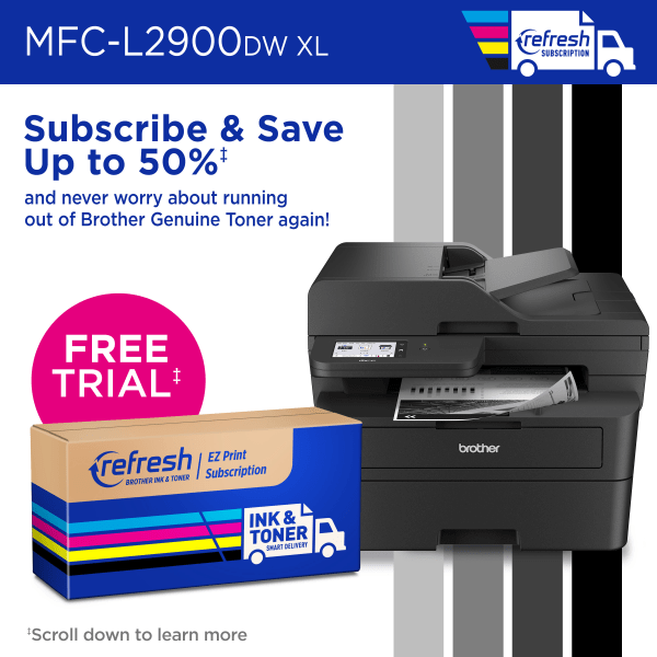 slide 3 of 10, Brother MFC-L2900DW XL Wireless Compact Monochrome Laser Printer with Duplex, Mobile Printing, 1 ct