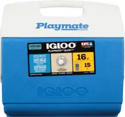 Igloo Cooler, Blue/White, 16 Quart