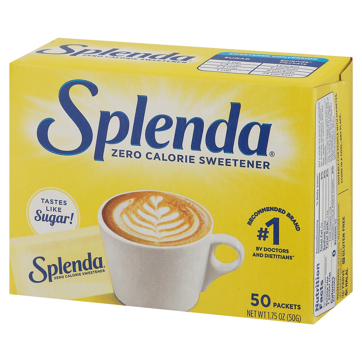 slide 3 of 9, Splenda Packets Sweetner, 50 eache