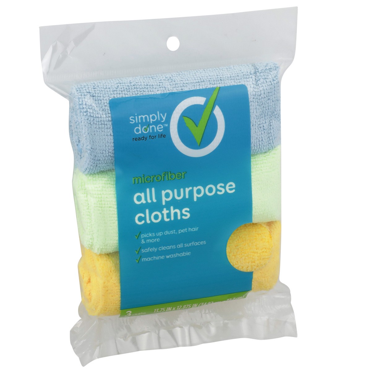 slide 4 of 8, Simply Done Microfiber All Purpose Cloths, 3 ct