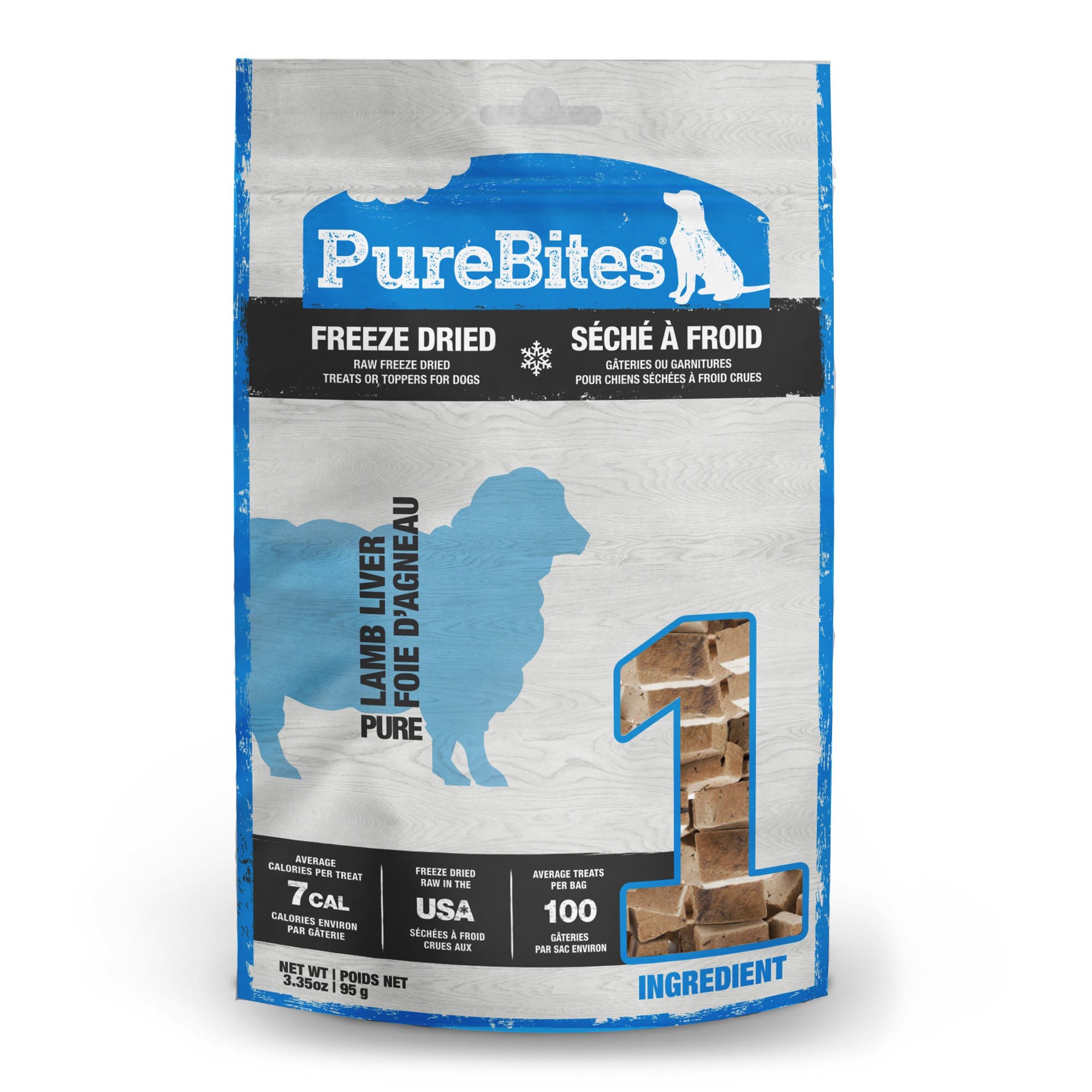 slide 1 of 5, PureBites Freeze Dried Dog Treat - Lamb, 3.35 oz