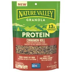 Nature Valley Protein Granola, Cinnamon Roll Flavor, Resealable Snack Pouch, 11 oz