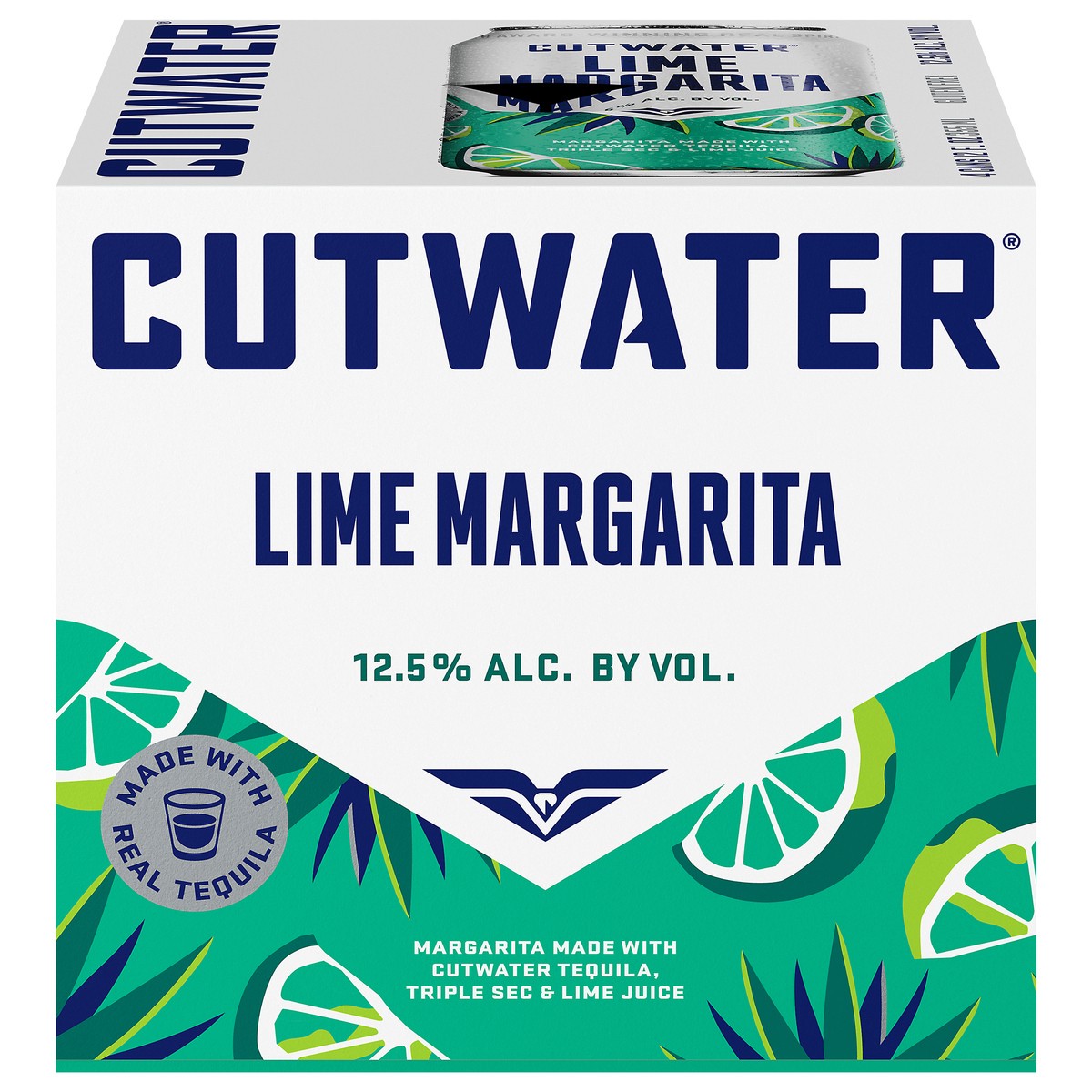 slide 1 of 1, Cutwater Spirits Lime Margarita 4 - 12 fl oz Cans, 4 ct; 12 oz
