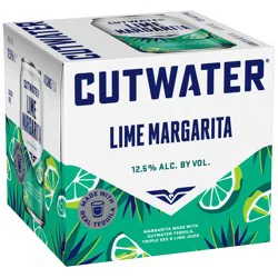 Cutwater Spirits Spirits Lime Margarita, 4 Pack 12 fl oz Cans