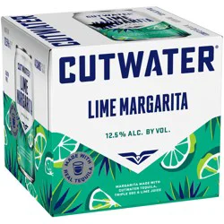 Cutwater Spirits Spirits Lime Margarita, 4 Pack 12 fl oz Cans