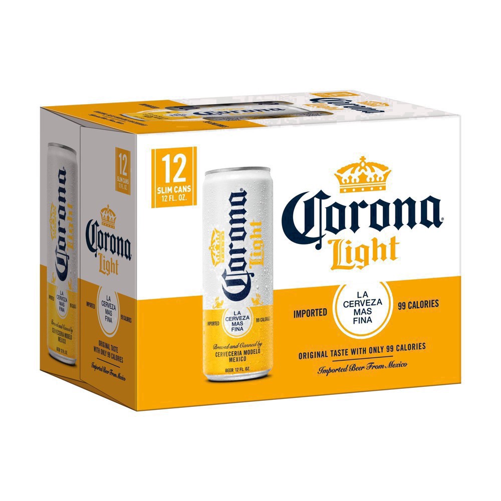 slide 62 of 79, Corona Light Lager Beer - 12pk/12 fl oz Cans, 12 ct; 12 fl oz