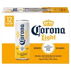 Corona Light Mexican Lager Import Light Beer, 12 pk 12 fl oz Cans, 4.0% ABV