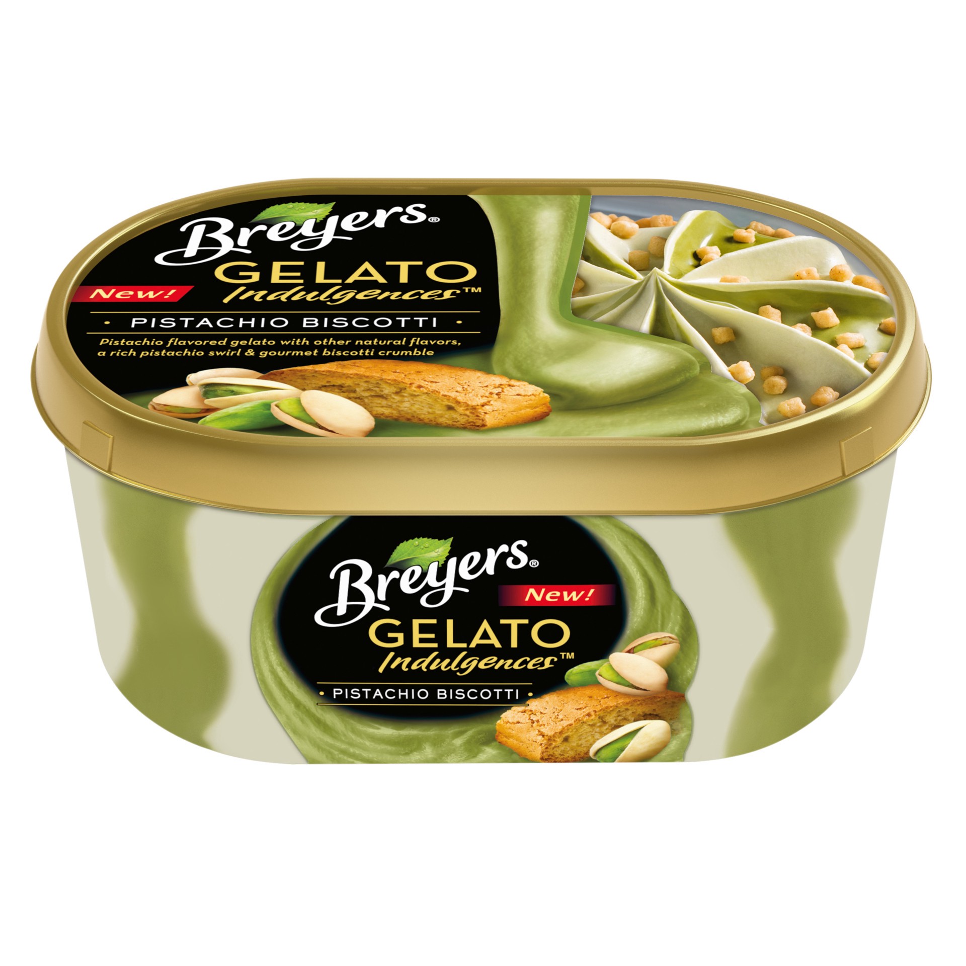 slide 1 of 3, Breyer's Breyers Gelato Indulgences Pistachio Biscotti, 28.5 oz, 28.5 oz