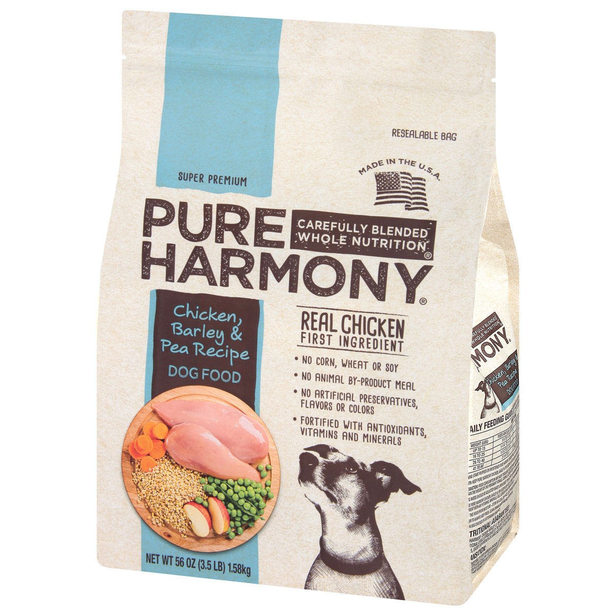 slide 4 of 10, Pure Harmony Chicken Barley & Pea Recipe Dog Food, 3.5 lb