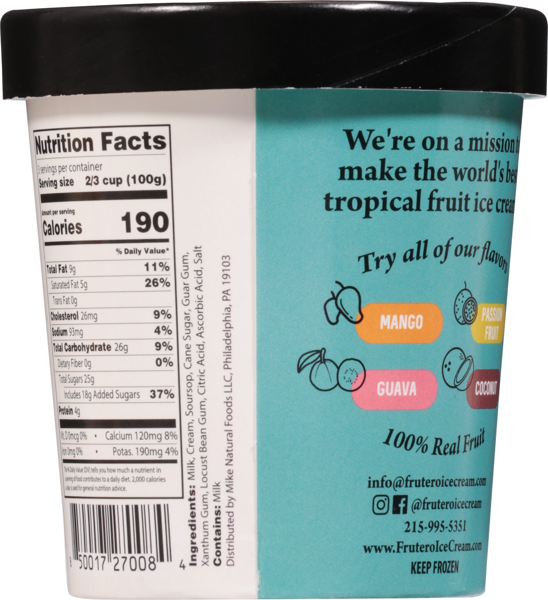 slide 12 of 14, Frutero Guanabana Ice Cream 1 pt, 1 pint