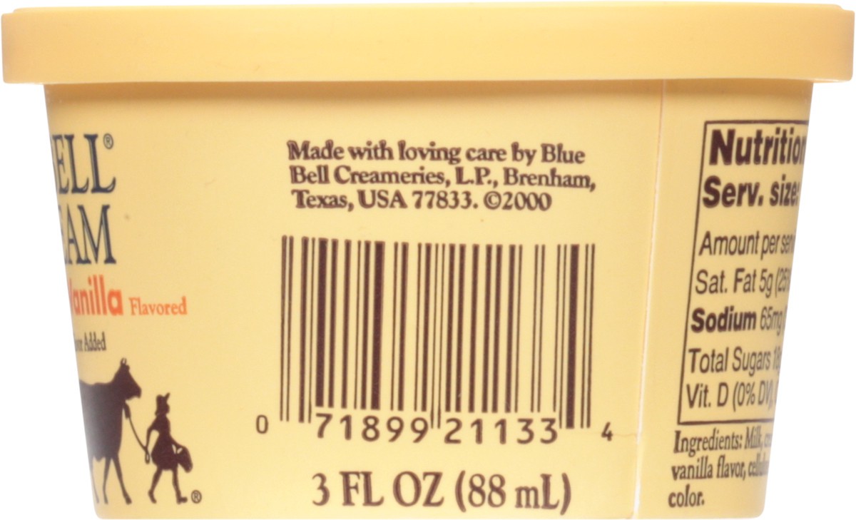 slide 8 of 14, Blue Bell Homemade Vanilla Ice Cream Cup - 1 ct / 3 fl oz, 3 fl oz