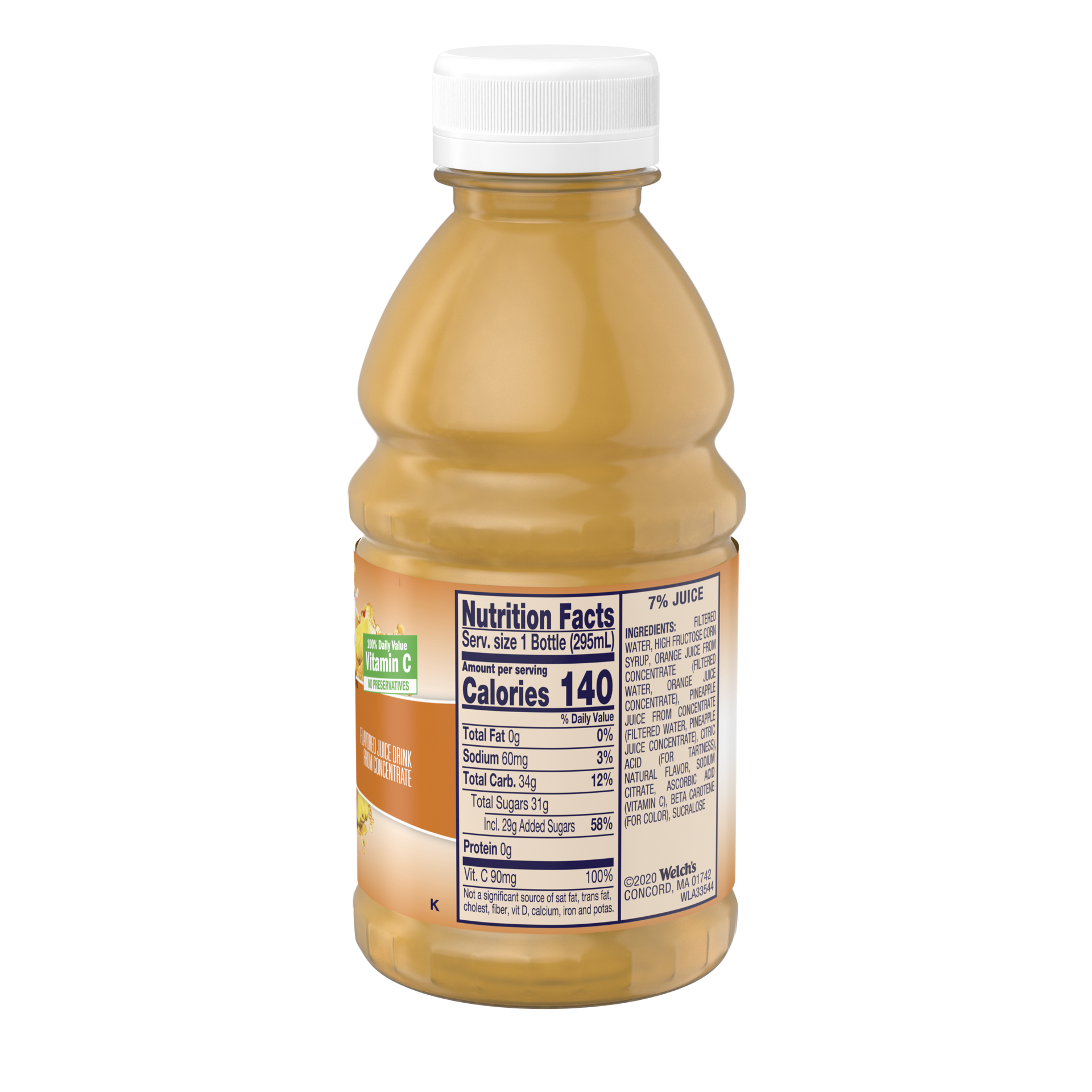 slide 4 of 4, Welch's Orange Pineapple Juice Drink, 10 Fl Oz On-the-Go Bottle, 10 fl oz