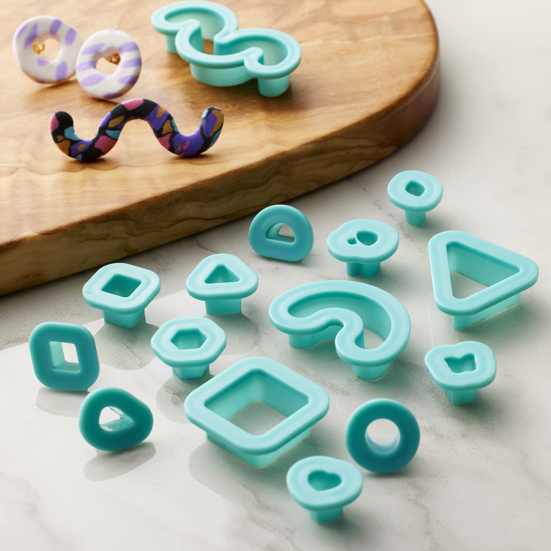 slide 5 of 6, Mini & Memphis Clay Cutter Set By Bead Landing, 4mm to 38mm cutter size range