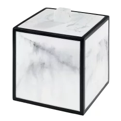 Avanti Jasper Resin Jar with Lid - White/Black