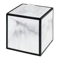 Avanti Jasper Resin Jar with Lid - White/Black