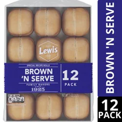 Lewis Bakeries Brown 'n Serve Rolls, 11 oz, 12 Count