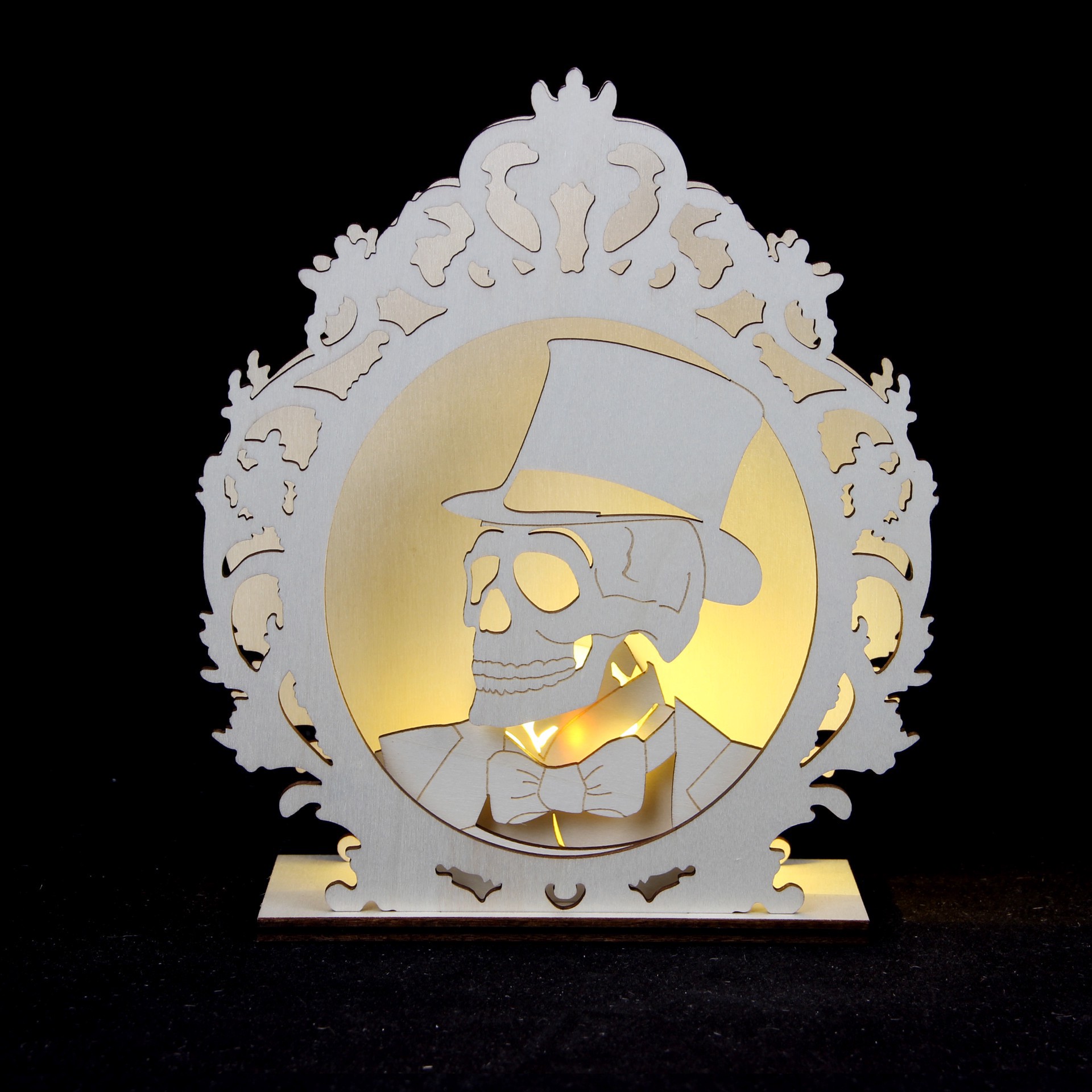 slide 3 of 4, 8.25" Layered Dead Chap Diy Led Plywood Decor By Make Market, 8.25 in