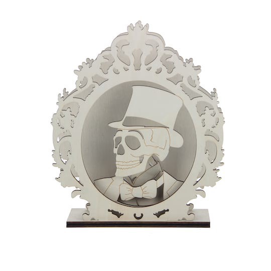 slide 1 of 4, 8.25" Layered Dead Chap Diy Led Plywood Decor By Make Market, 8.25 in